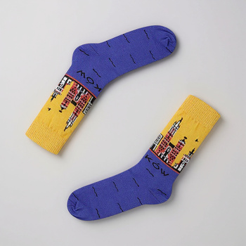 SKARPETY KRAKOWSKIE ŻÓŁTO-NIEBIESKIE