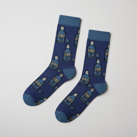 SKARPETY Z MOTYWEM BUTELKI WÓDKI I KIELISZKÓW