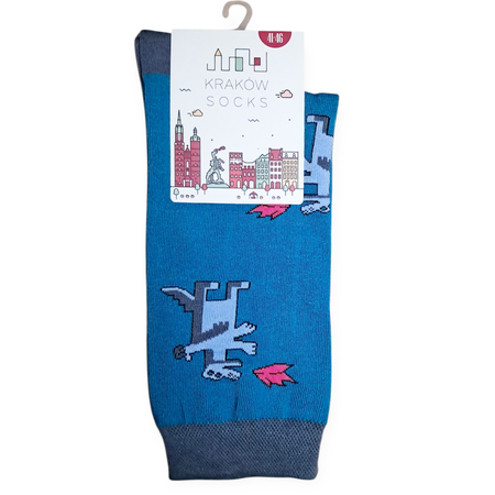 SKARPETY KRAKÓW Z MOTYWEM SMOKA I OWIECZKI BY SZEWCZYK DRATEWKA