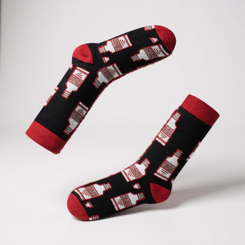 SKARPETY WÓDKOWE Z MOTYWEM KIELISZKA I BUTELKI