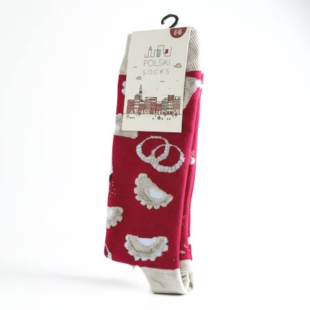 SKARPETY PIEROGI BORDO Z CEBULKĄ