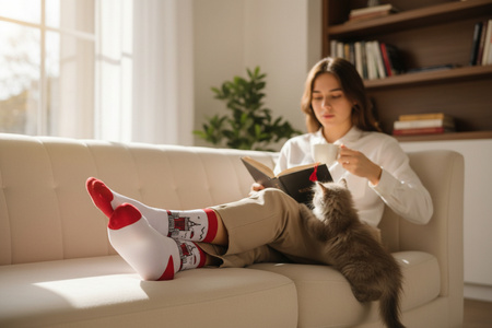 BIAŁO-CZERWONE SKARPETY WARSZAWSKIE